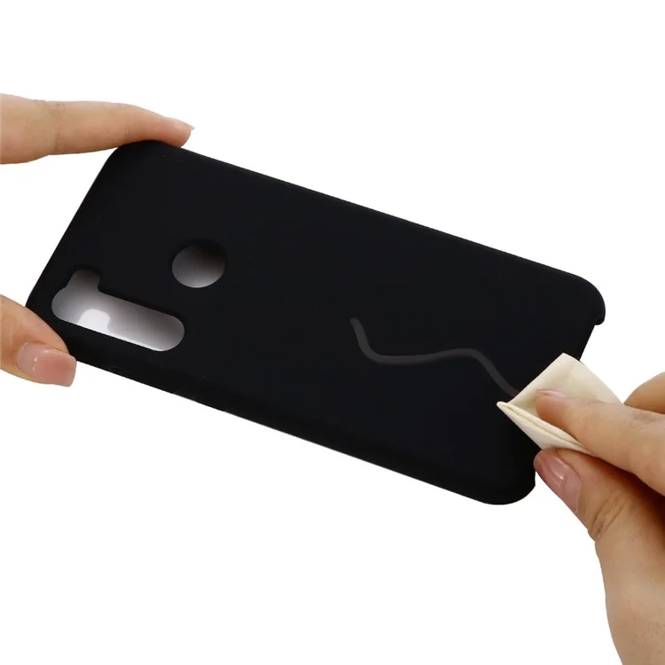 Cubierta De Silicona Líquida Para Xiaomi Redmi Note 8 - Negro