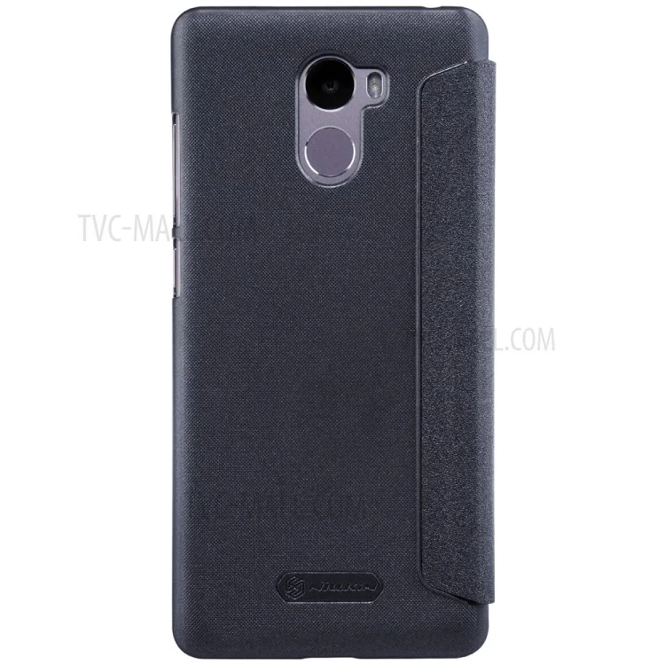 NILLKIN Sparkle Series View Window Leather Cover Case for Xiaomi Redmi 4 - Black