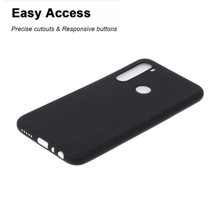 Custodia TPU Glassata Morbida Per Xiaomi Redmi Note 8 - Nero