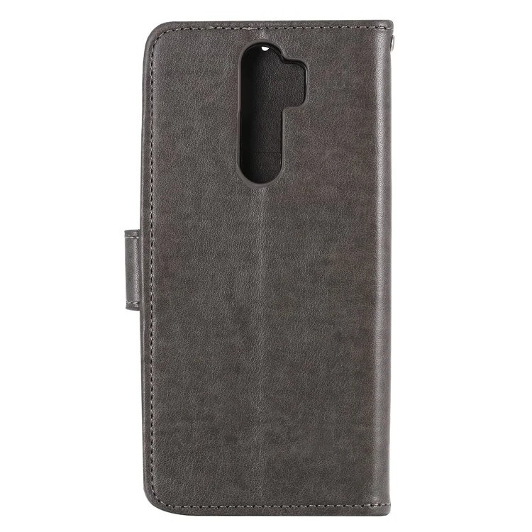 Imprint Sakura Cat Covering In Pelle Con Slot Per Schede Per Xiaomi Redmi Nota 8 Pro - Grigio