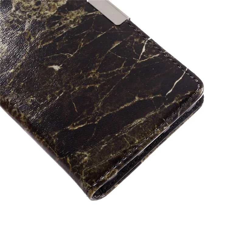 Marble Grain Smooth Leather Wallet Mobile Stand Case for Xiaomi Mi 5s - Black