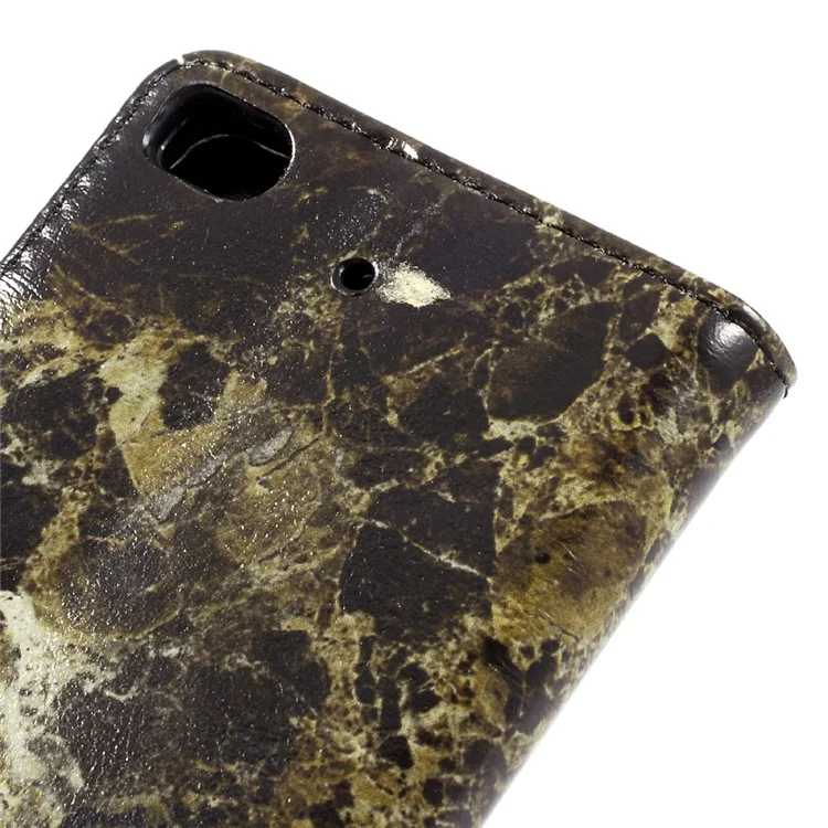 Marble Grain Smooth Leather Wallet Mobile Stand Case for Xiaomi Mi 5s - Black