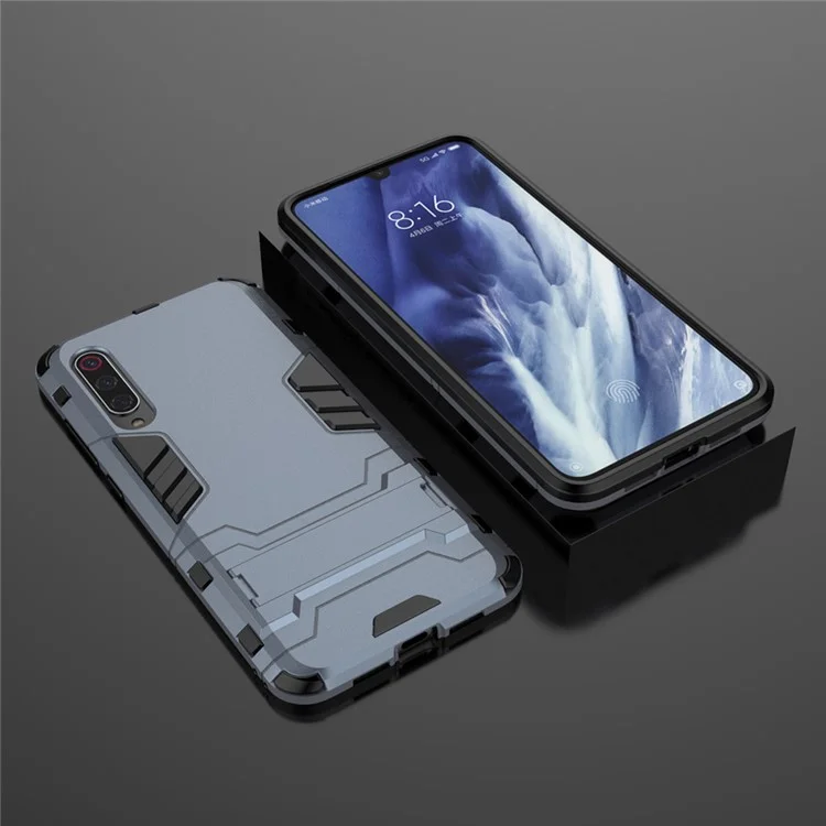PC + TPU Cool Case with Kickstand for Xiaomi Mi 9 Pro - Dark Blue