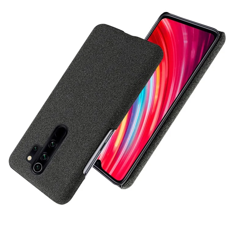 KSQ Cloth + PC Capa de Caixa de Proteção Mobile Para Xiaomi Redmi Note 8 Pro - Preto