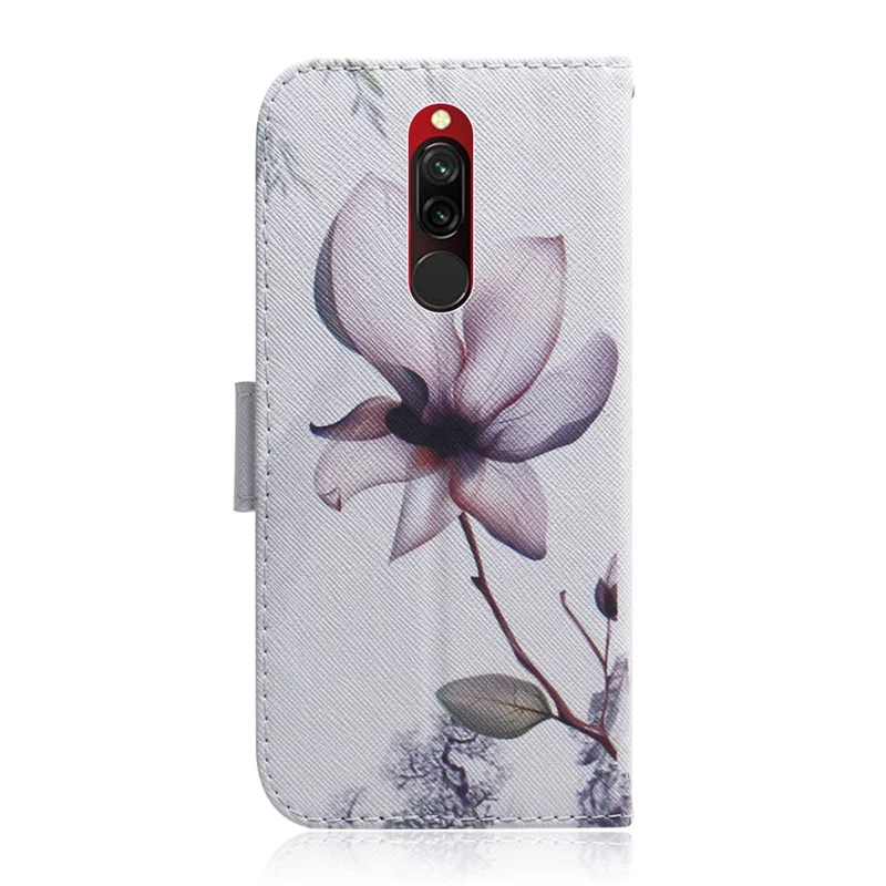 Pattern Printing PU Leather Wallet Stand Case for Xiaomi Redmi 8 - Beautiful Flowers