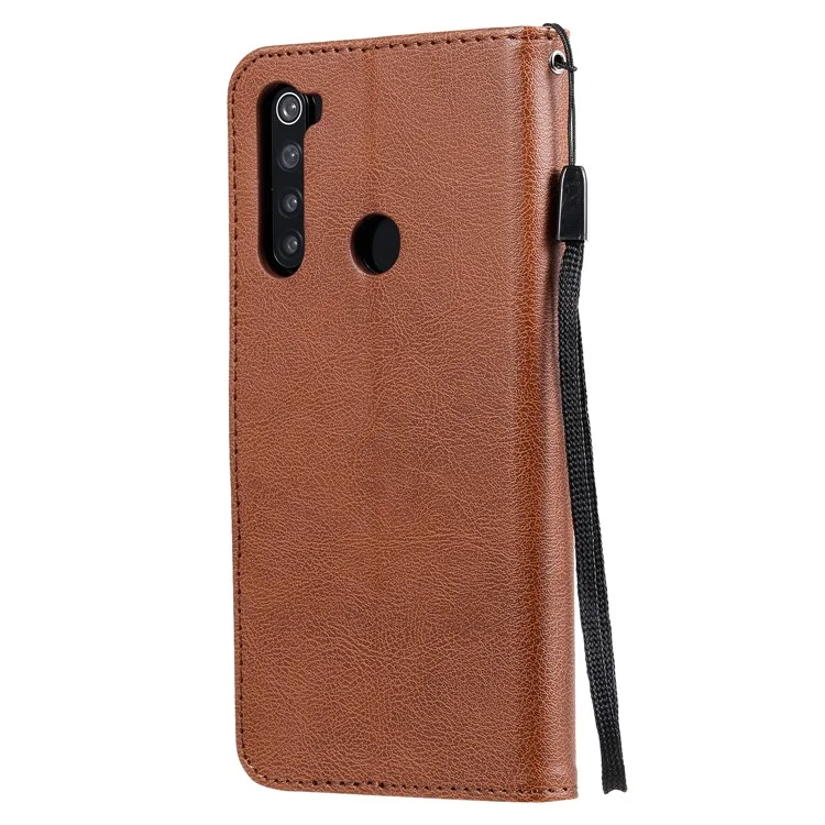 Кожаный чехол-кошелек KT Leather Series-2 для Xiaomi Redmi Note 8 - Коричневый