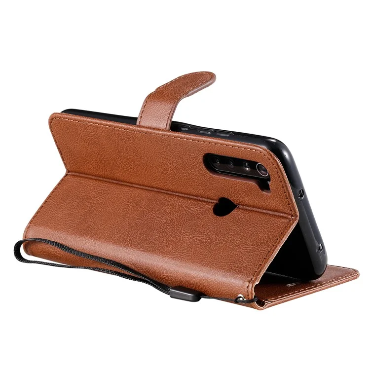 Кожаный чехол-кошелек KT Leather Series-2 для Xiaomi Redmi Note 8 - Коричневый