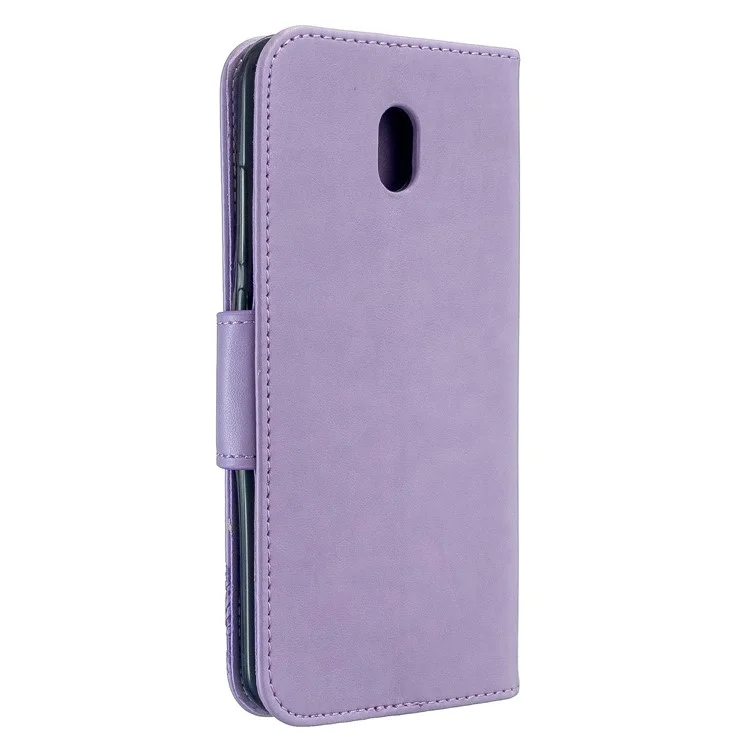 Empreinte Butterfly le Cuir Portefeuille Portefeuille Pour Xiaomi Redmi 8a - Violet