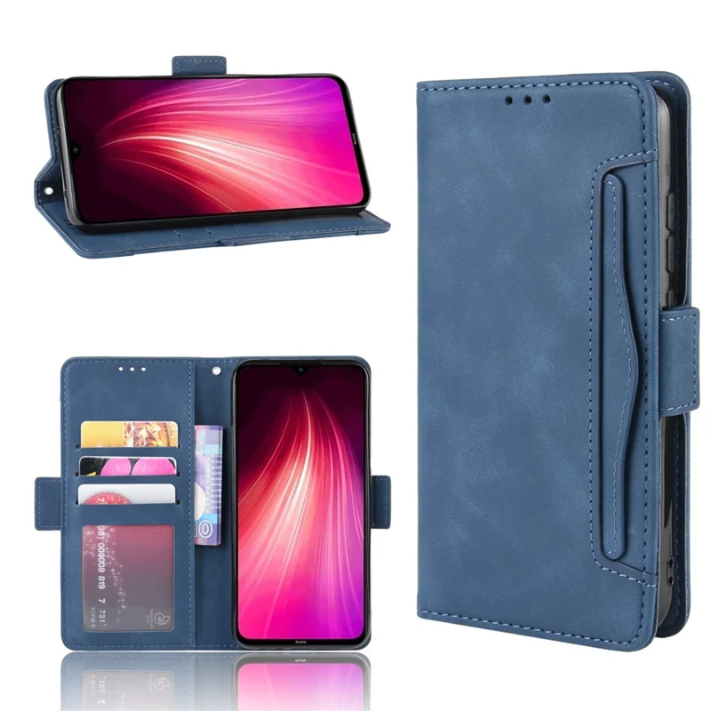 Wallet Leather Multiple Card Slots Case for Xiaomi Redmi Note 8T - Blue