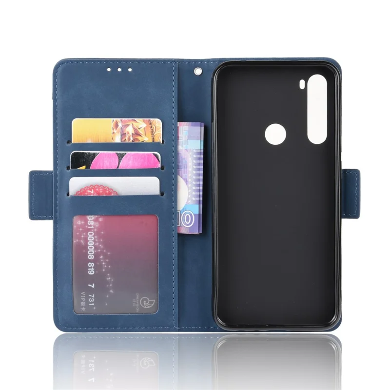 Wallet Leather Multiple Card Slots Case for Xiaomi Redmi Note 8T - Blue
