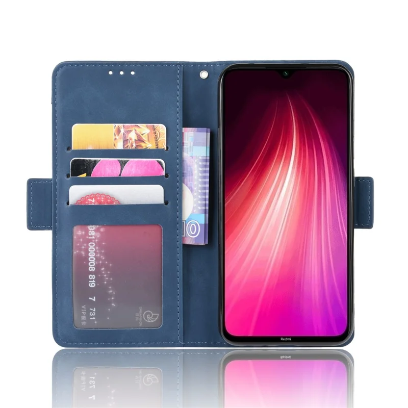 Wallet Leather Multiple Card Slots Case for Xiaomi Redmi Note 8T - Blue