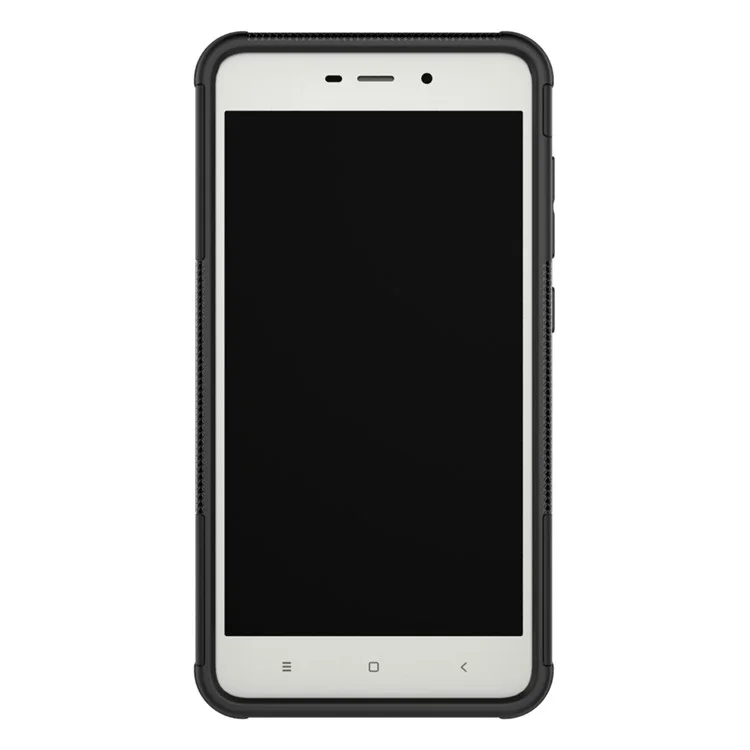 Cool Tyre Pattern Kickstand PC + TPU Hybrid Cover for Xiaomi Redmi 4a - Black