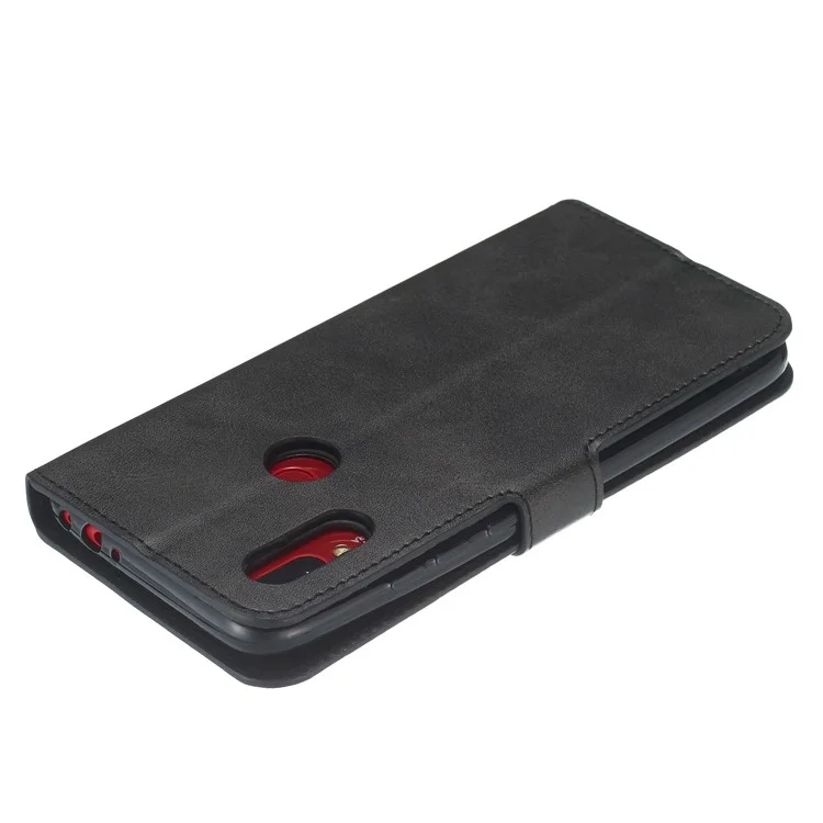 Étui de Téléphone en Cuir Avec Des Emplacements de Carte Pour Xiaomi Redmi Note 7 / Note 7 Pro (inde) / Note 7s - le Noir