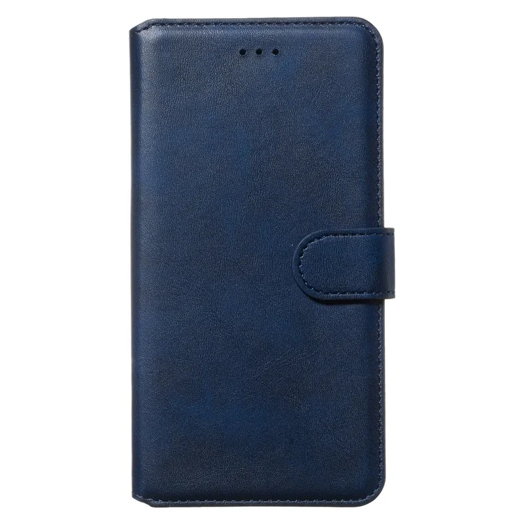 Für Xiaomi Redmi Note 8 Pro Feste Farbbrieftasche Magnetische Lederabdeckung - Blau