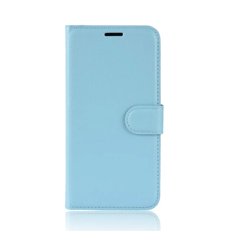 Étui en Cuir de Conception de la Peau Litchi Pour Xiaomi Redmi Note 8T - Bleu