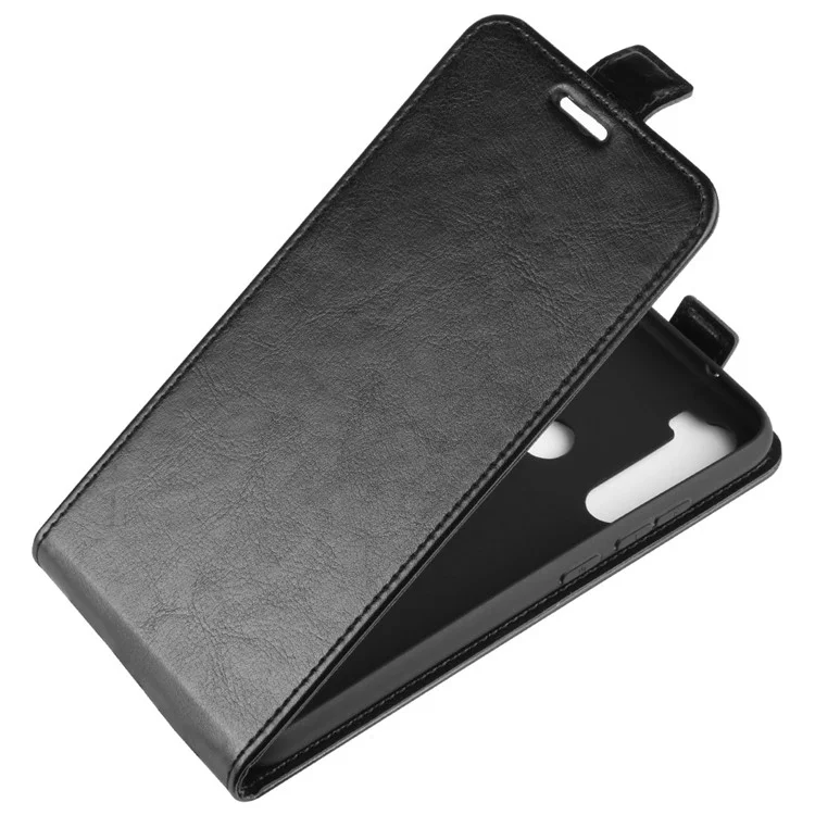 Crazy Horse Vertical Flip Leather Case with Card Slot for Xiaomi Redmi Note 8T - Black