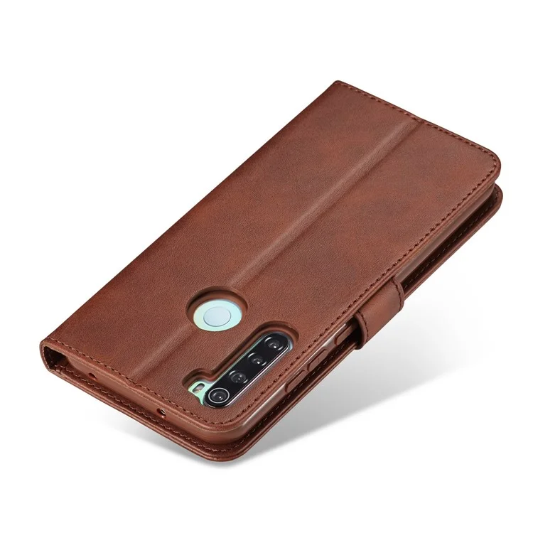 LC.IMEEKE Leather Wallet Case for Xiaomi Redmi Note 8T - Coffee