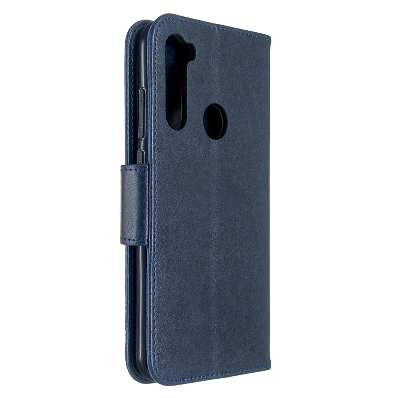 Imprint Butterfly Wallet Leather Stand Case for Xiaomi Redmi Note 8T - Blue