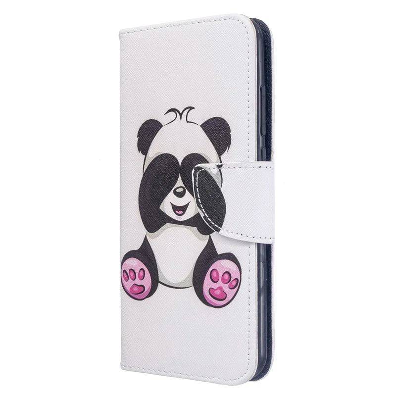 Pattern Printing Wallet Leather Flip Phone Cover for Xiaomi Redmi Note 8T - Cute Panda