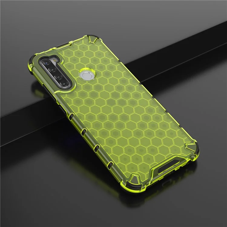 Honeycomb Shock-proof TPU + PC Phone Case for Xiaomi Redmi Note 8T - Green