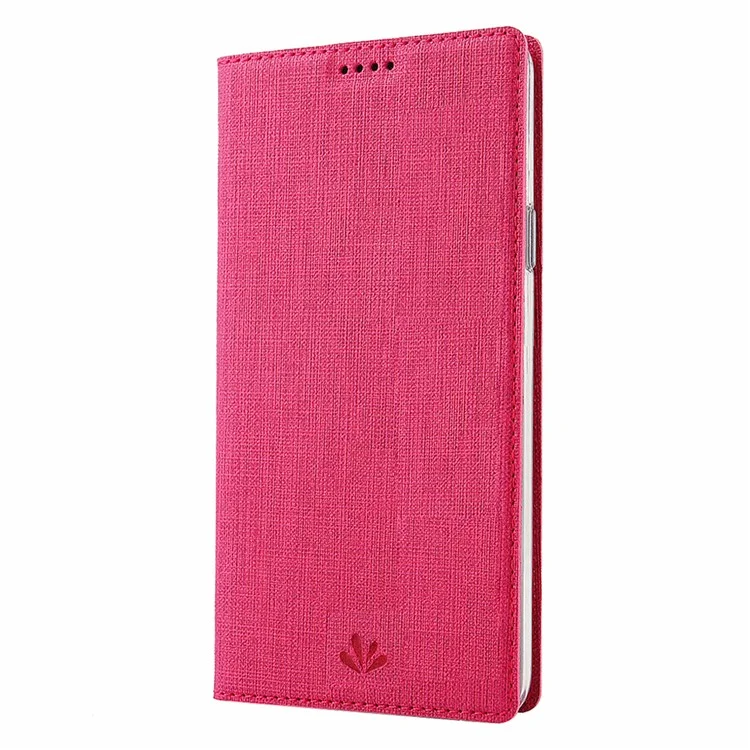 VILI DMX Cross Texture Stand Cuir Case Avec Fente de Carte Pour Xiaomi Redmi Note 8T - Rose