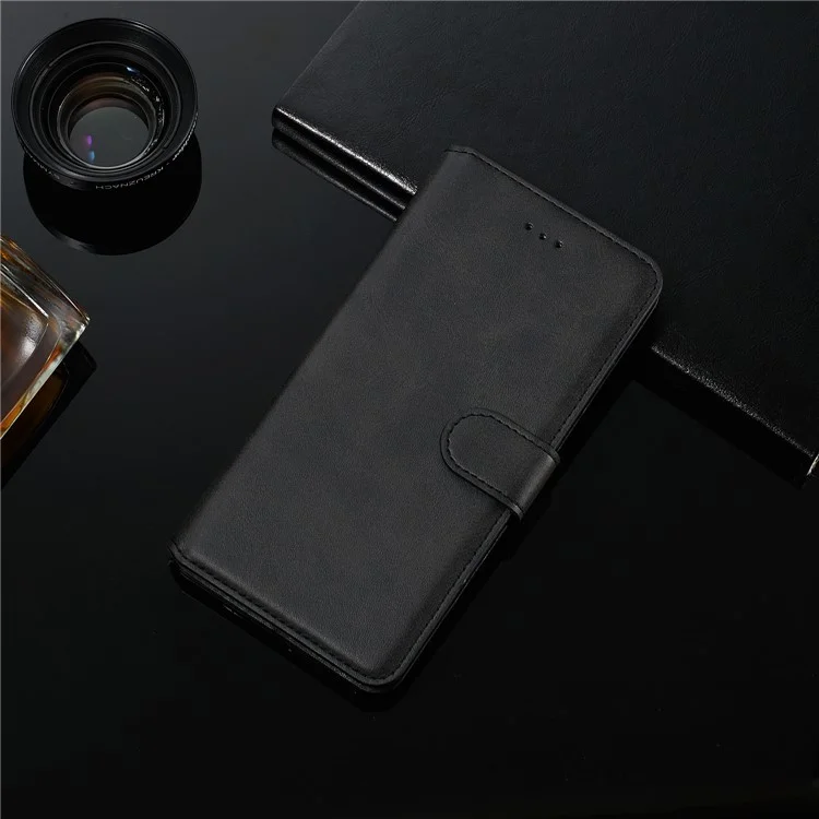 Case de Teléfono de Cuero Flip de Billetera Para Xiaomi Mi Note 10 / Mi CC9 Pro / Mi Nota 10 Pro - Negro