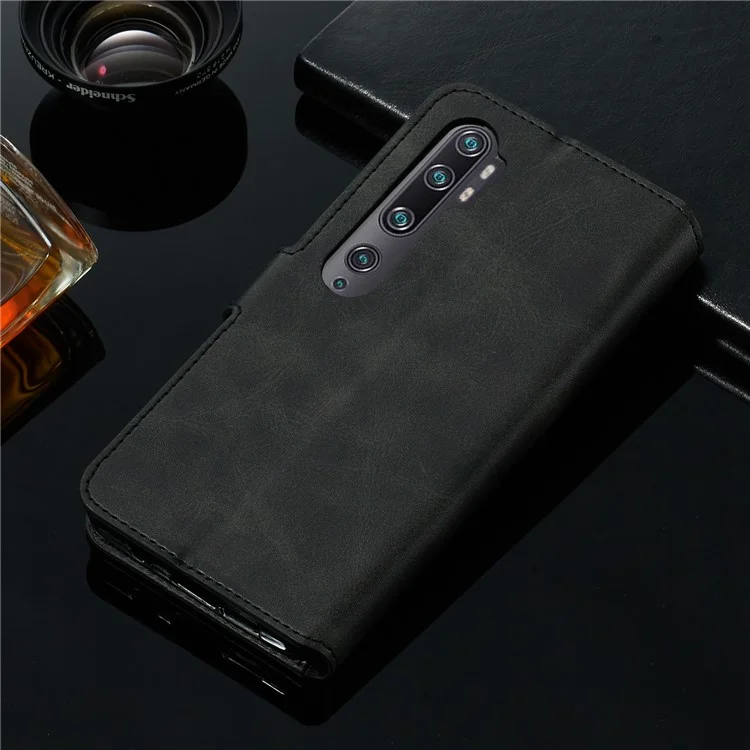 Wallet Stand Flip Leather Phone Case for Xiaomi Mi Note 10 / Mi CC9 Pro / Mi Note 10 Pro - Black