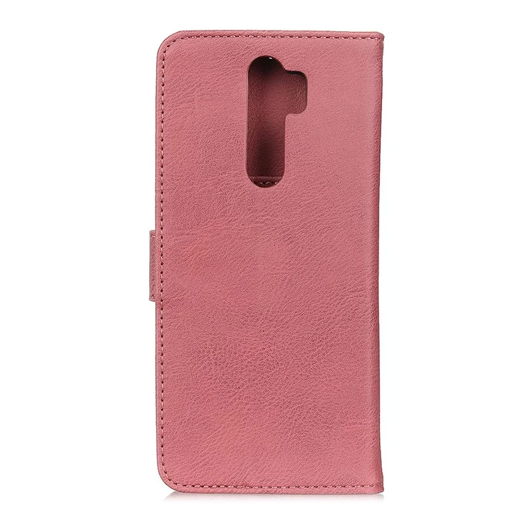 Chave de Celular de Couro Khazneh Stand Caso de Celular Para Xiaomi Redmi Note 8 Pro - Rosa