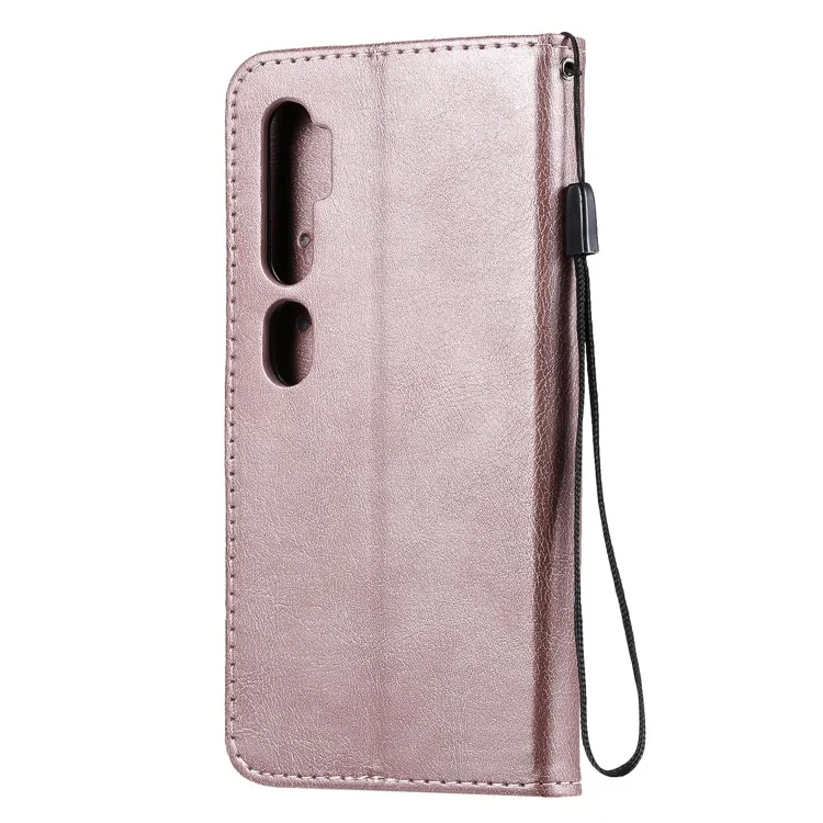 Estuche de Cuero de la Serie KT-2 de Color Sólido Estilo para Xiaomi Mi CC9 Pro/Mi Note 10/Mi Note 10 Pro - Oro Rosa
