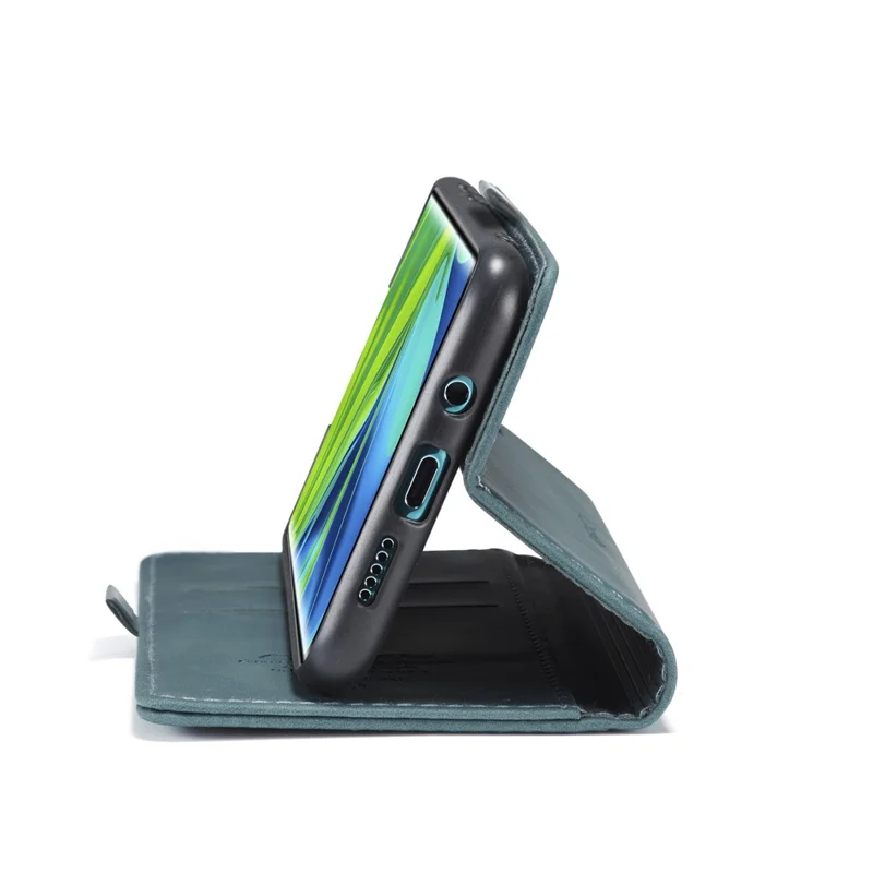CASEME 013 Series Auto-absorbed Leather Wallet Case for Xiaomi Mi CC9 Pro/Mi Note 10 Pro/Mi Note 10 - Green