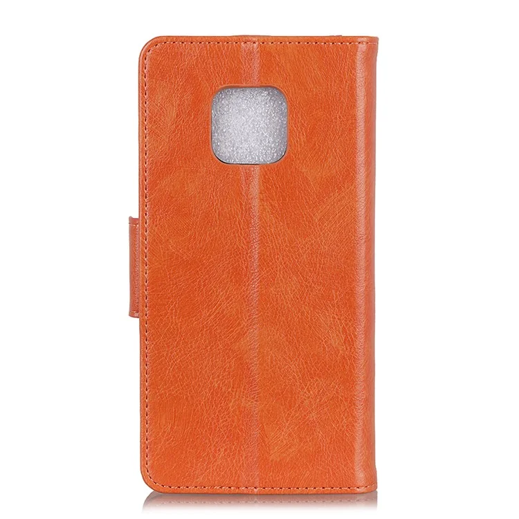 Caso de Couro Dividido Nappa para Xiaomi Poco M2 Pro/Redmi Note 9 Pro/Note 9 Pro Max/Note 9S - Laranja