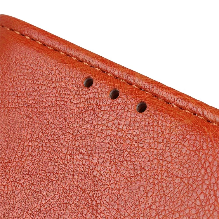 Caso de Couro Dividido Nappa para Xiaomi Poco M2 Pro/Redmi Note 9 Pro/Note 9 Pro Max/Note 9S - Laranja