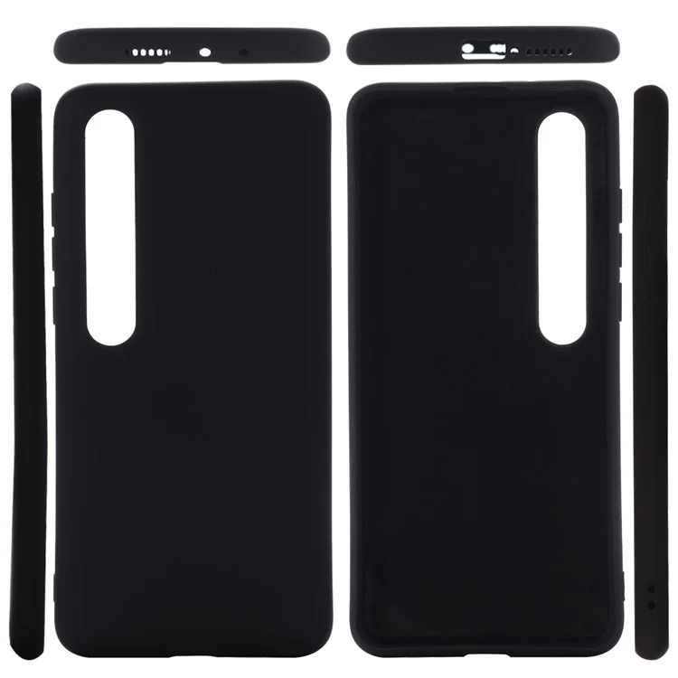 Liquid Silicone Protective Unique Case for Xiaomi Mi 10/Mi 10 Pro - Black