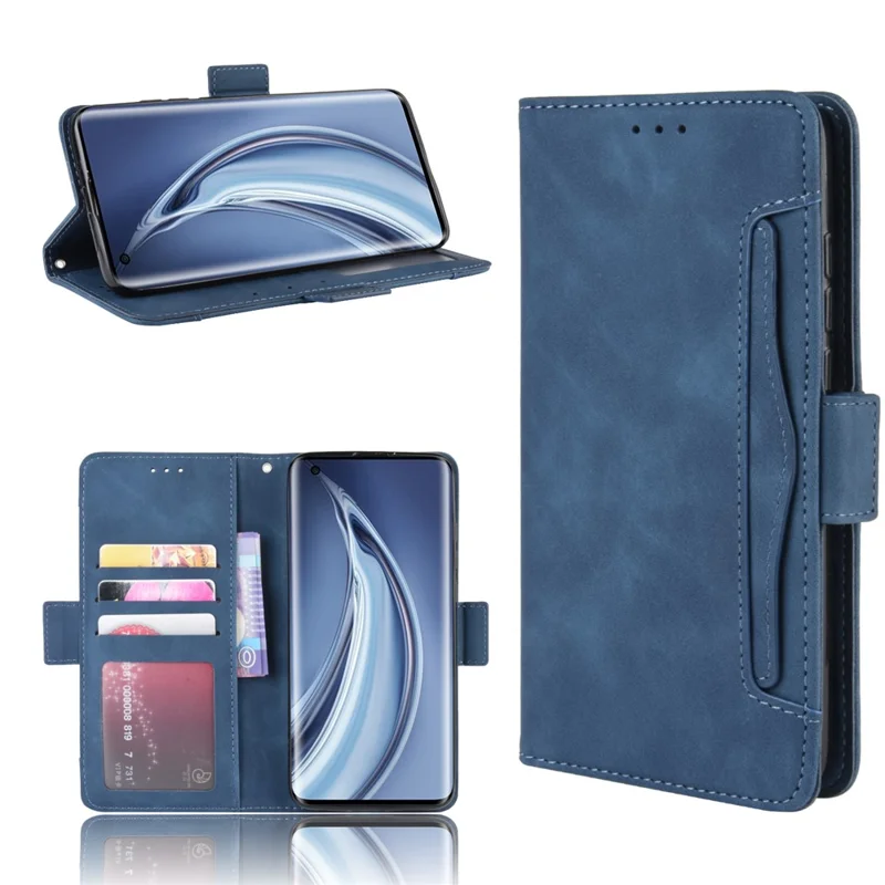 Cuir De Portefeuille Spécial Avec Multiples Emplacements De Cartes Pour Xiaomi MI 10 / Mi 10 PRO 5G - Bleu
