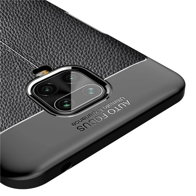 Литичная текстурная мягкая TPU-чехол-протектор для Xiaomi Redmi Note 9 Pro Max/9 Pro/9S - черный