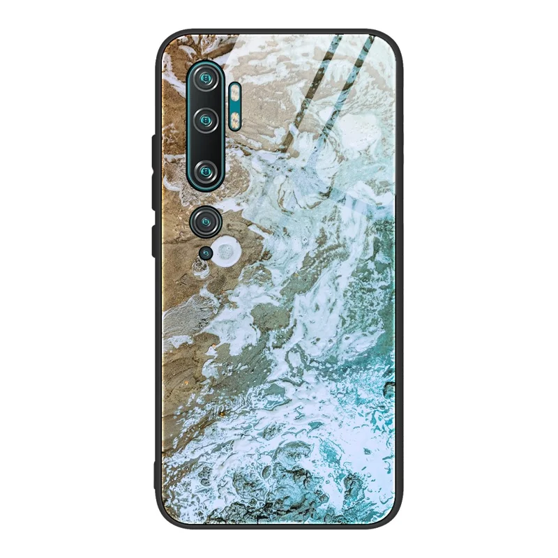 Marble Texture Tempered Glass Back + TPU Combo Shell for Xiaomi Mi Note 10 - DL06