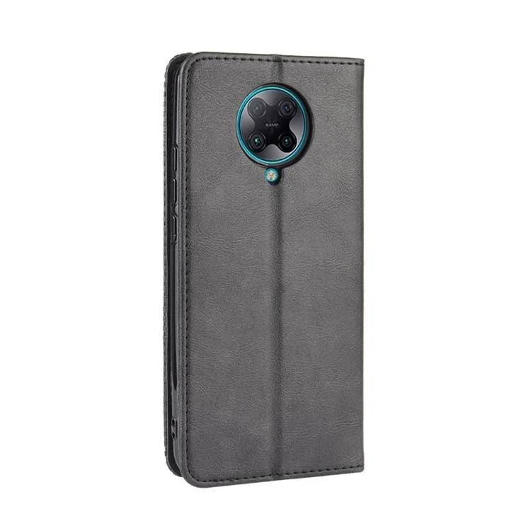 Concha de Cuero Autoabsorbida de Estilo Retro Para Xiaomi Redmi K30 Pro/Xiaomi Poco F2 Pro - Negro