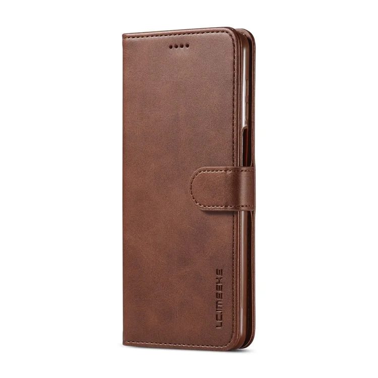 LC.IMEEKE Leather Wallet Case for Xiaomi Redmi Note 9 Pro/Note 9 Pro Max/Note 9S - Coffee