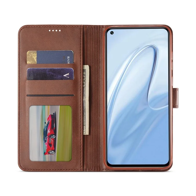 Lc. Étui de Portefeuille en Cuir Imeeke Pour Xiaomi Redmi Note 9 Pro / Note 9 Pro Max / Note 9s - Café