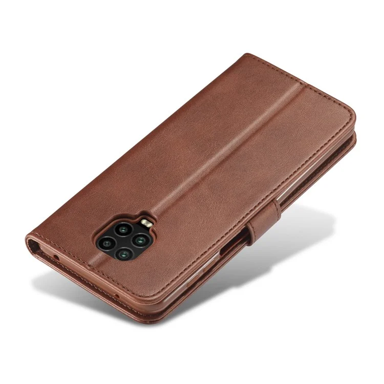 LC.IMEEKE Leather Wallet Case for Xiaomi Redmi Note 9 Pro/Note 9 Pro Max/Note 9S - Coffee