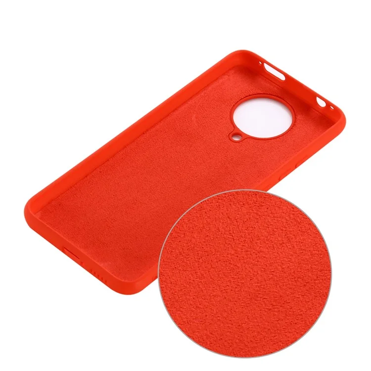 Liquid Silicone Back Case for Xiaomi Redmi K30 Pro/Poco F2 Pro - Red