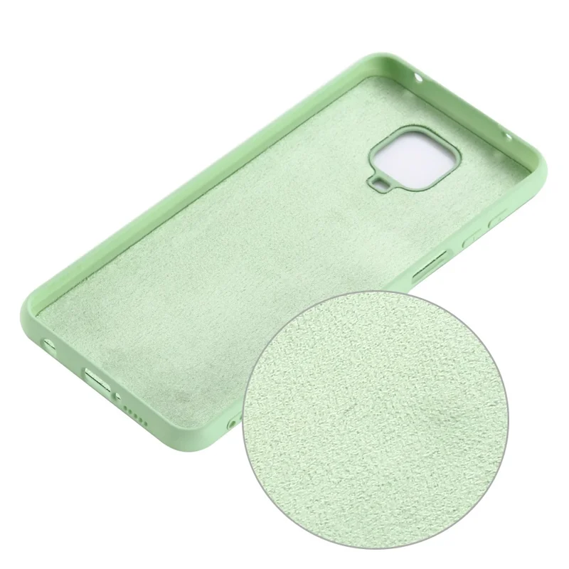 Liquid Silicone Shell Case for Xiaomi Redmi Note 9 Pro Max - Green