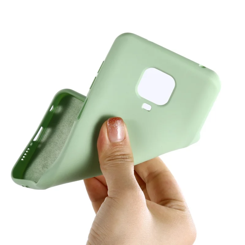 Liquid Silicone Shell Case for Xiaomi Redmi Note 9 Pro Max - Green