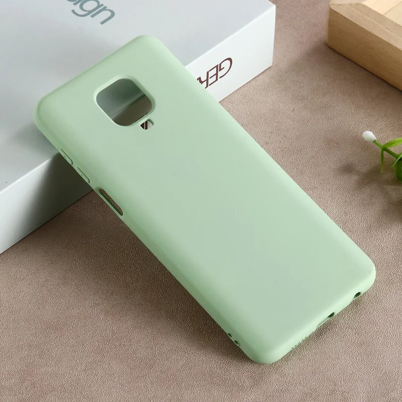 Liquid Silicone Shell Case for Xiaomi Redmi Note 9 Pro Max - Green