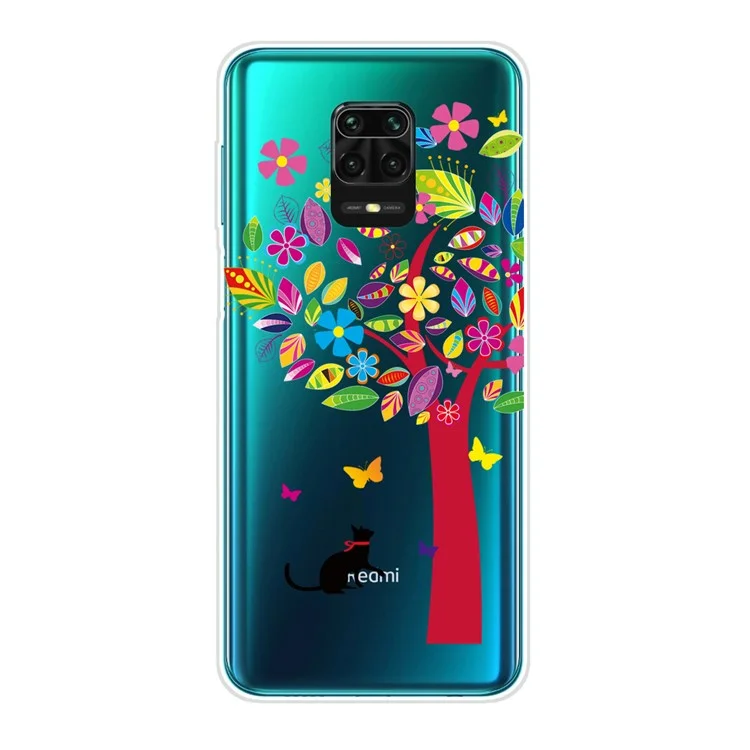 Pattern Printing IMD TPU Clear Phone Cover for Xiaomi Poco M2 Pro/Redmi Note 9 Pro Max/Note 9 Pro/Note 9S - Colorful Tree