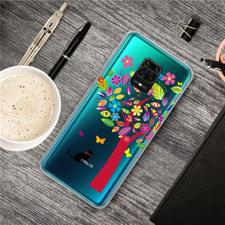 Pattern Printing IMD TPU Clear Phone Cover for Xiaomi Poco M2 Pro/Redmi Note 9 Pro Max/Note 9 Pro/Note 9S - Colorful Tree