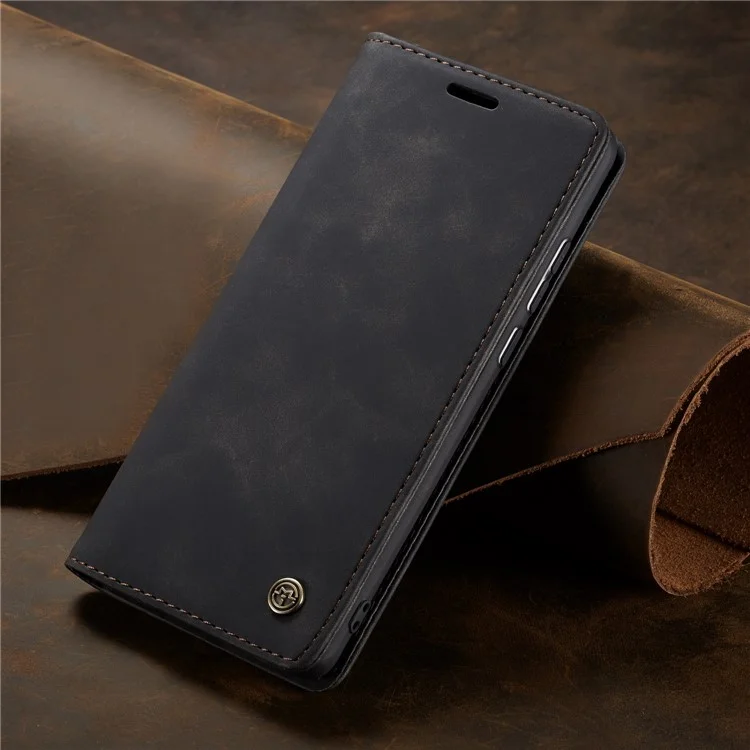 Caseme 013 Serie Auto-absorbiertes Ledertupfen Für Xiaomi Redmi K30 Pro/Poco F2 Pro - Schwarz