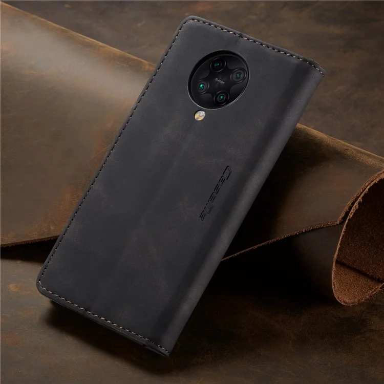 Caseme 013 Serie Auto-absorbiertes Ledertupfen Für Xiaomi Redmi K30 Pro/Poco F2 Pro - Schwarz