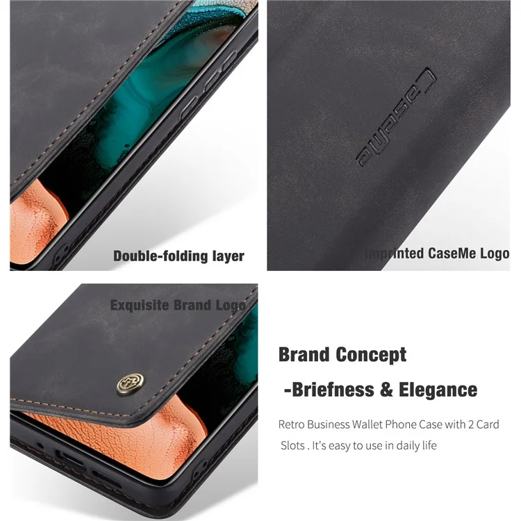 CASEME 013 Series Auto-absorbed Leather Case for Xiaomi Redmi K30 Pro/Poco F2 Pro - Black