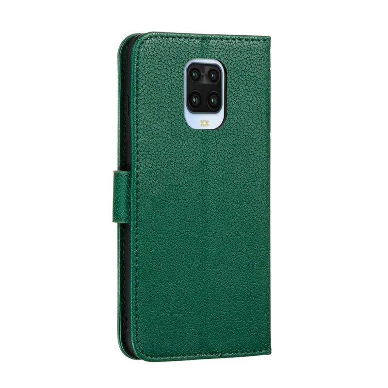 Imprimer Perlume Match Litchi Skin en Cuir Portefeuille Pour Xiaomi Redmi Note 9S / Remarque 9 Pro Max / Remarque 9 Pro - Vert